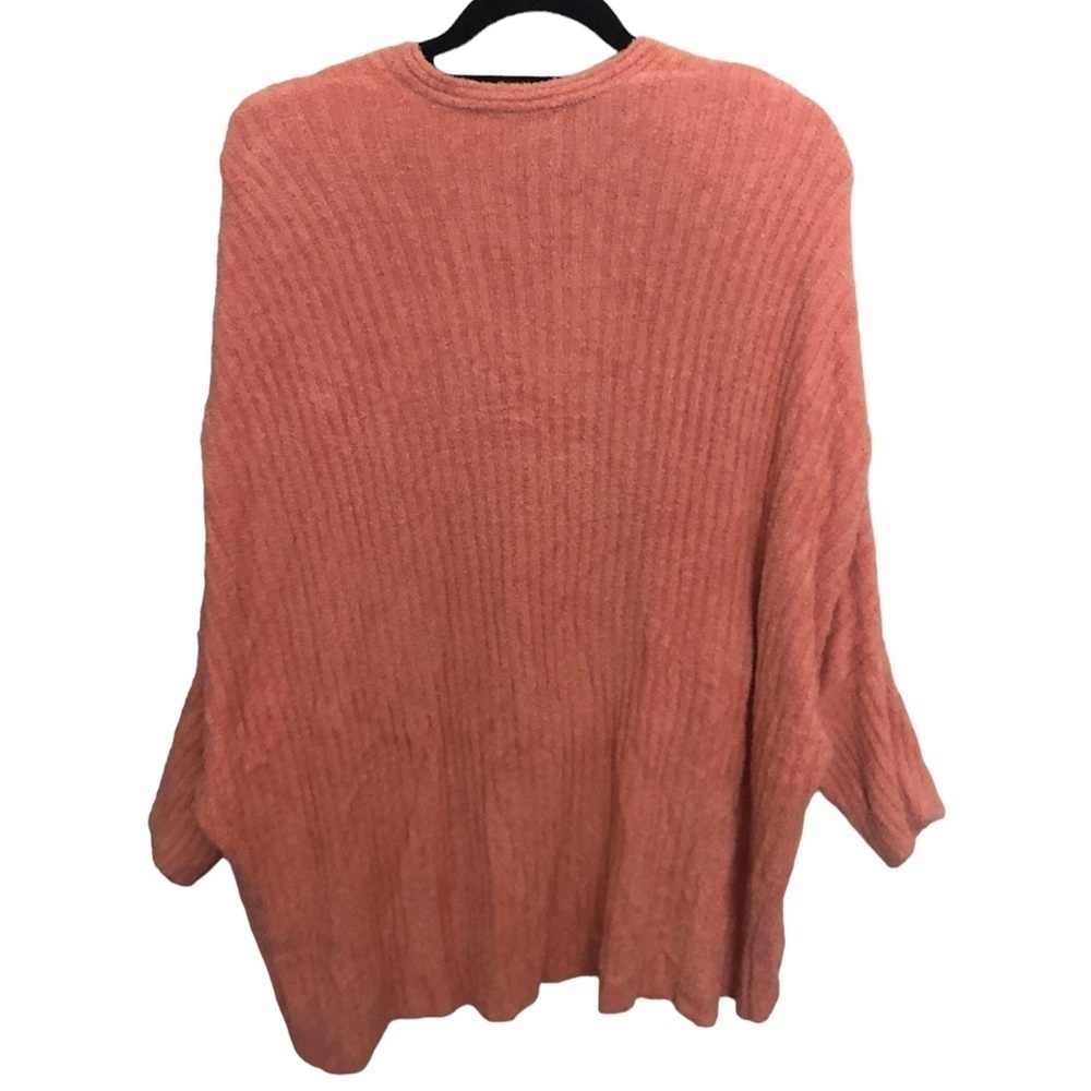 Barefoot Dreams CozyChic Lite Ribbed Shrug Open Front Cardigan Coral - Picture 6 of 9